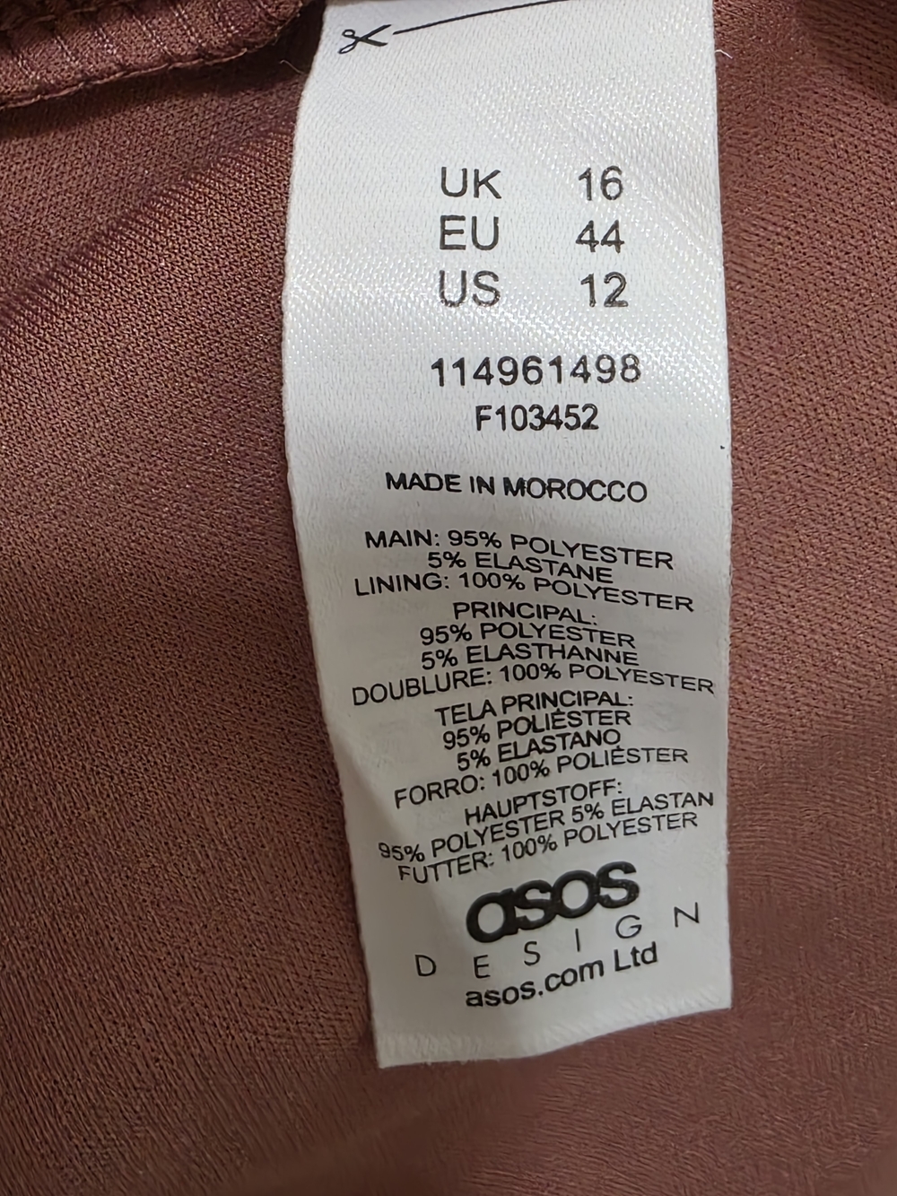 ASOS Dusty Rose Ruffle Bust Midi Dress - Picture 4 of 4